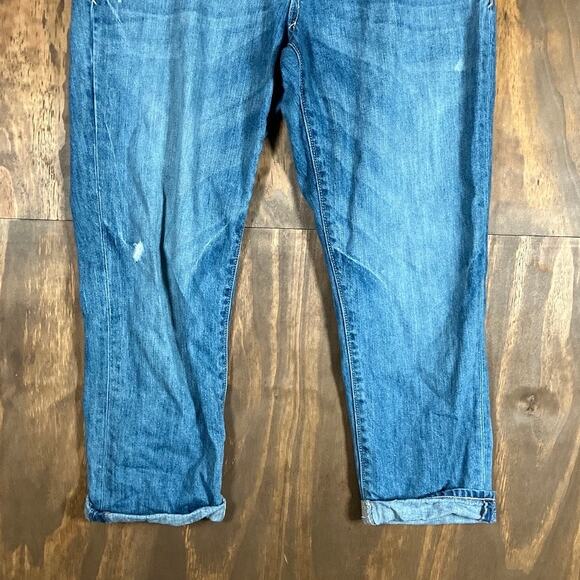 Old Navy Womens Jeans Blue Denim Mid Rise Crop Cuffed Capri 12R - Picture 3 of 11
